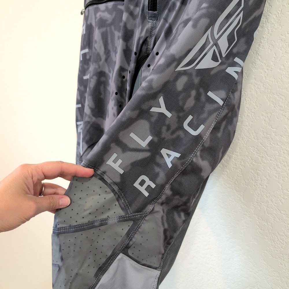 Fly Racing Radium Mens 32 Grey Camo BMX Downhill MTB Bicycle Pants Motocross - Picture 7 of 10